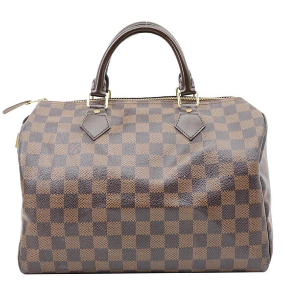 Louis Vuitton  Speedy 30 Damier Ebene Satchel Bag Brown - Picture 1 of 12